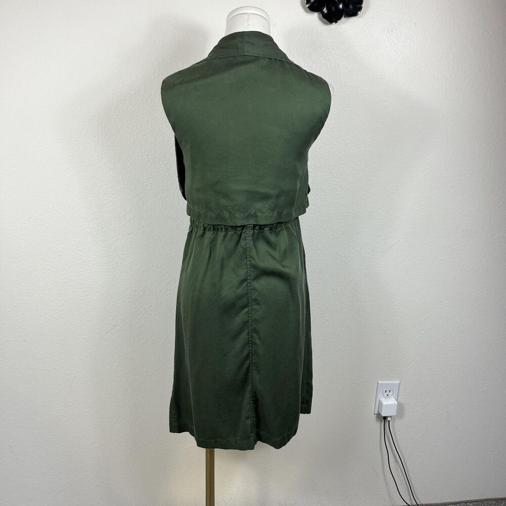 Cupcakes And Cashmere Vest Womens XS Green Open Front Capsule Casual - Picture 2 of 9